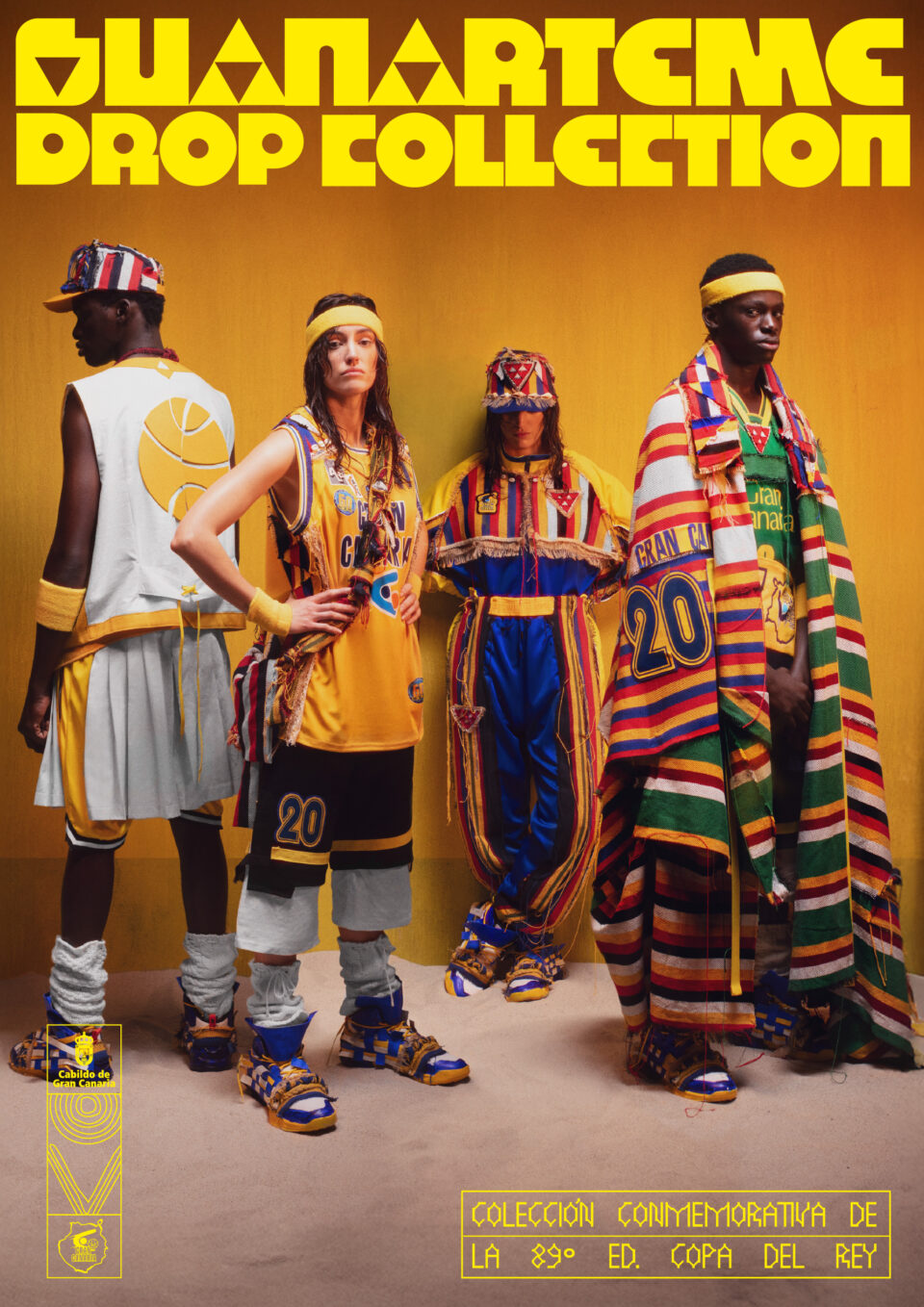  una campaña que da la bienvenida a la Copa del Rey","Modelos lucen la Guanarteme Drop Collection, vestuarios coloridos del CB Gran Canaria.