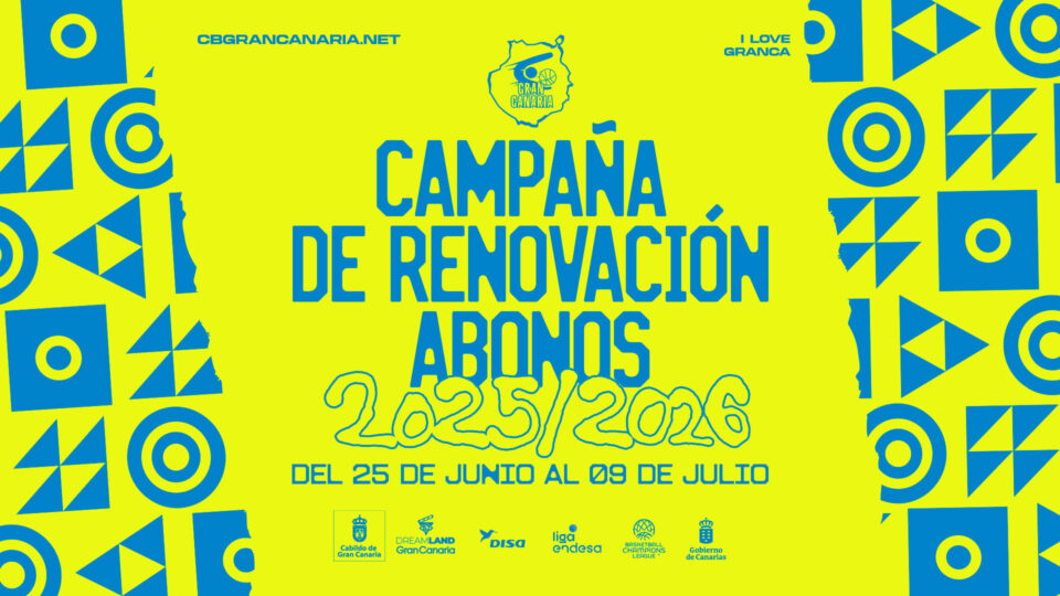 Campaña de renovación de abonos del CB Gran Canaria, del 25 de junio al 9 de julio.
